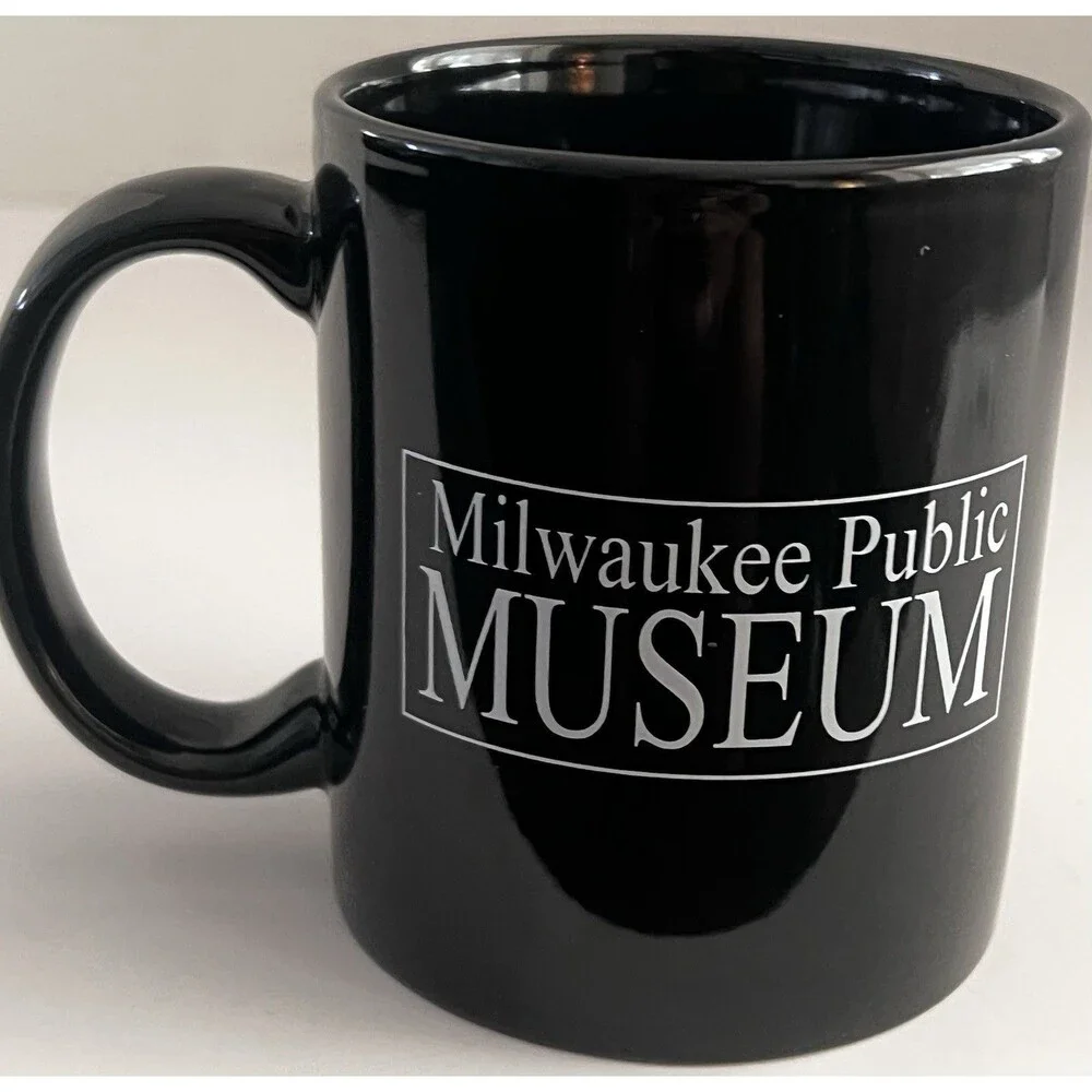 Harley-Davidson Milwaukee Public Museum Black Coffee Mug Bar Shield New 16 Oz